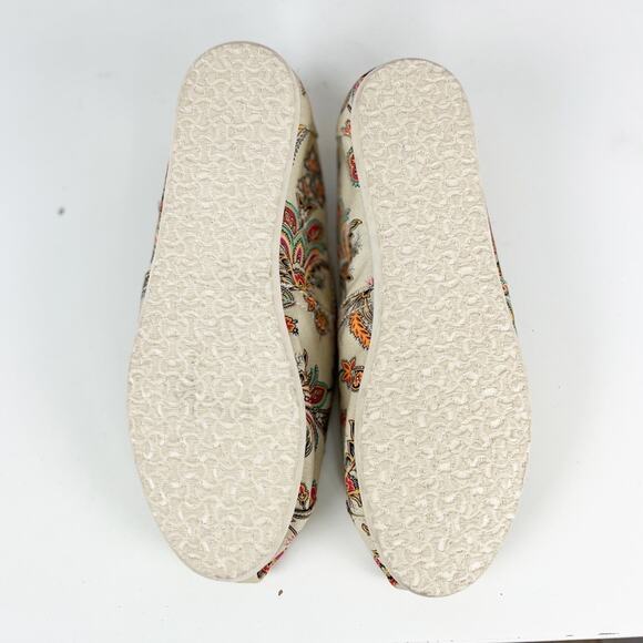 TOMS NWOT‎ Classic Vintage Paisley Canvas Slip On Alpargata Flats Shoes Size 6W - Picture 10 of 12